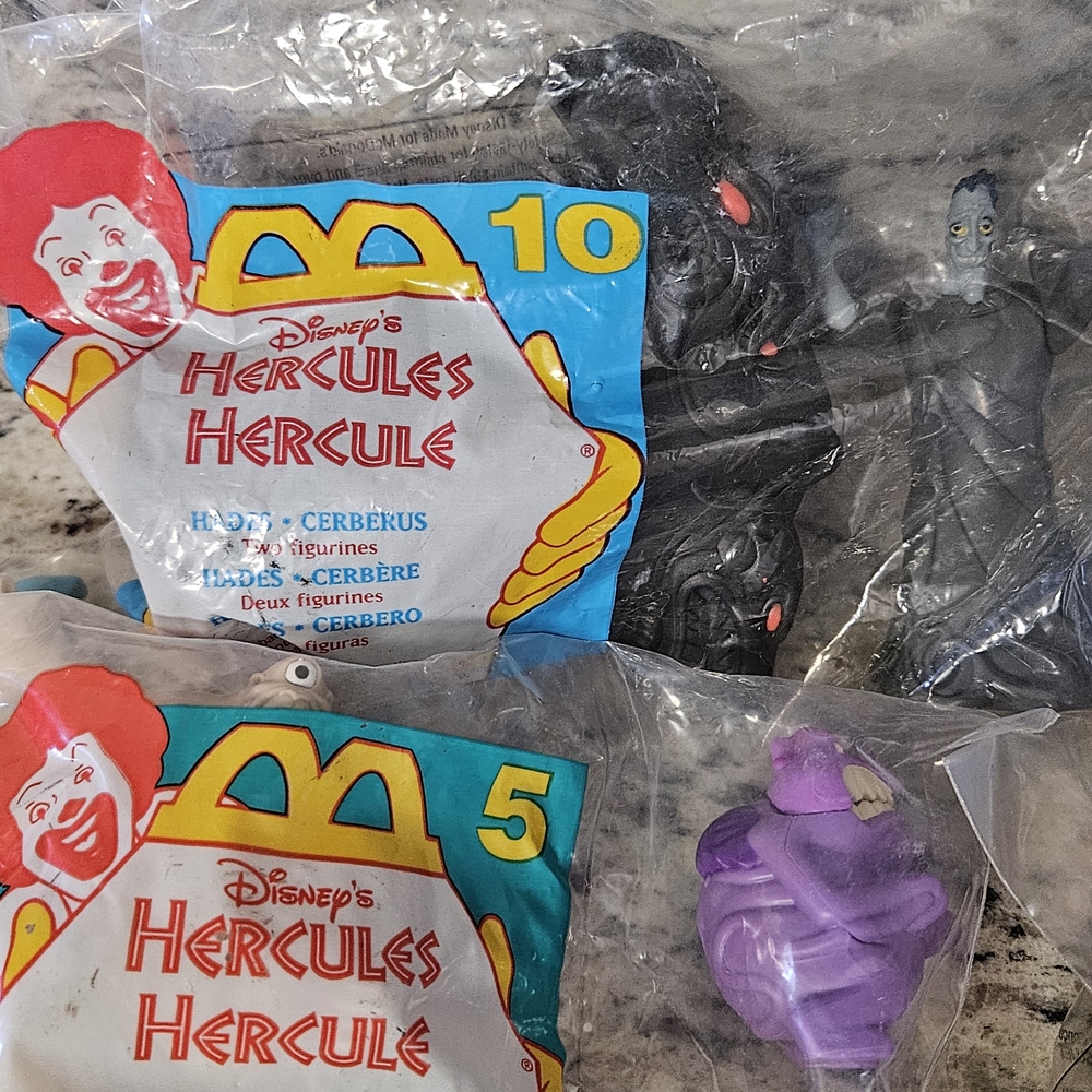 NEW IN BAG 1997 set of 7 Hercules Mcdonalds Toys - Picture 8 of 8